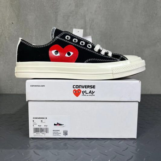 CONVERSE X COMME DES GARÇONS CDG PLAY CHUCK TAYLOR 'LOW-TOP BLACK'