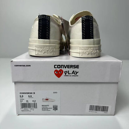 CONVERSE X COMME DES GARÇONS CDG PLAY CHUCK TAYLOR 'LOW-TOP WHITE'